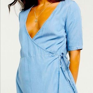 Soft demin wrap dress 14T Tall